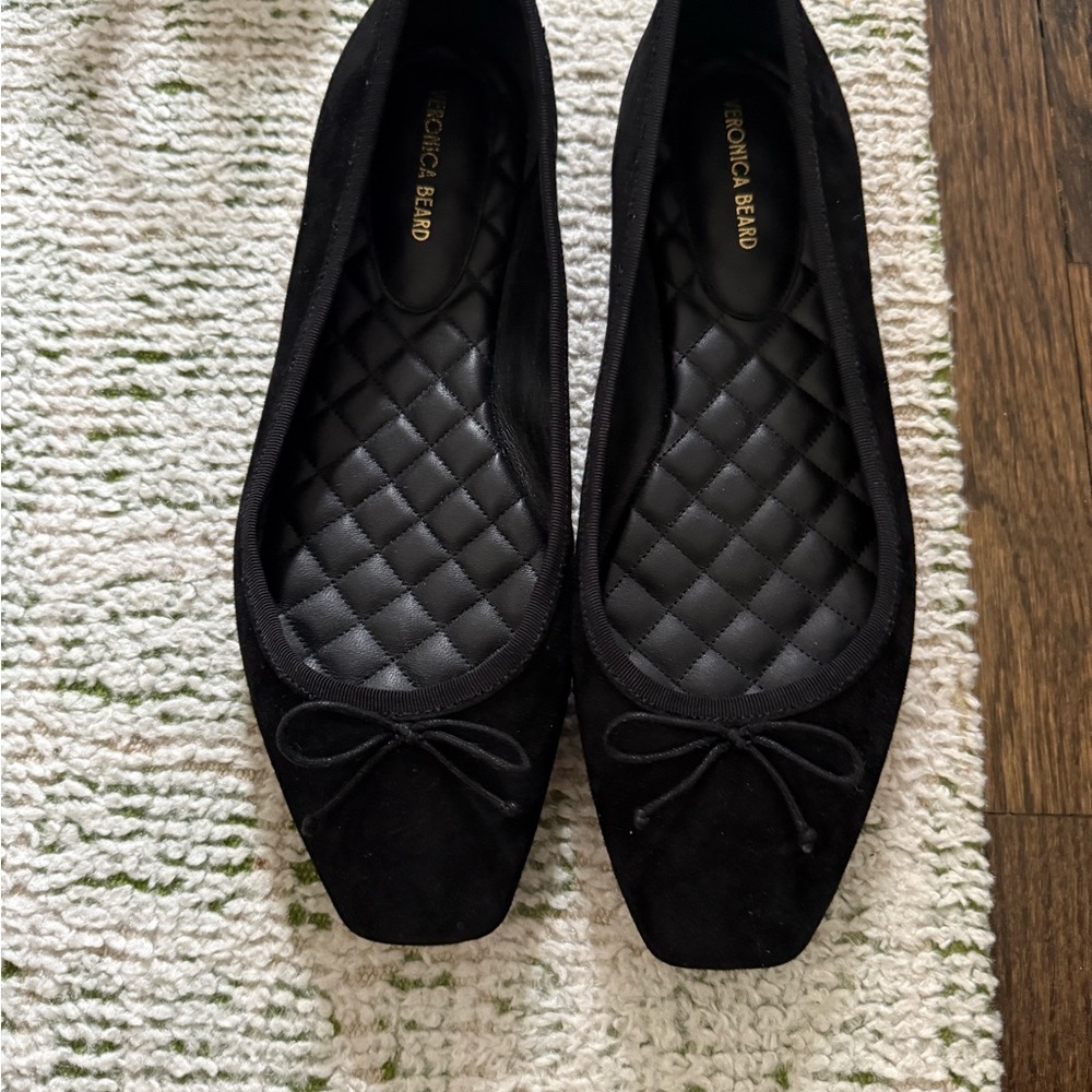 Veronica Beard Elegant Black Suede Loafers